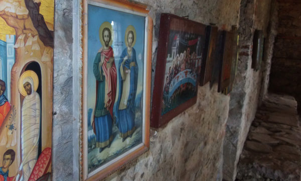Afresket në kishën e Shën Kollit në fshatin Shelcan të Elbasanit. Foto: Florenc Elezi