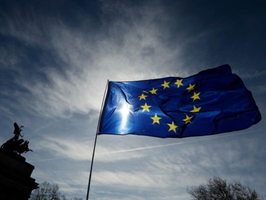 Flamuri i Bashkimit Europian. Foto: Kirsty Wigglesworth/AP