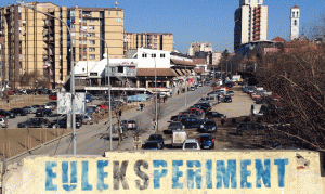 Një parrullë kundër EULEX në Prishtinë. Foto: Jelena Prtoric/Flickr