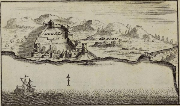 Kalaja e Durrësit sipas Rusch, Lucio. Viti 1723.