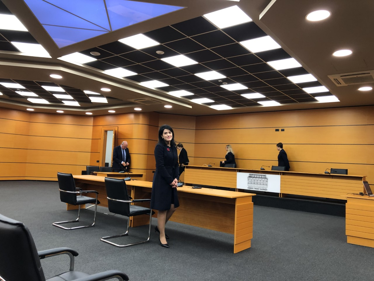 Gjyqtarja e Gjykatës së Fierit, Olkeda Liçe pas shpalljes së vendimit. Foto: Edmond Hoxhaj. 