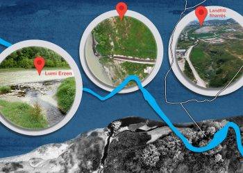 Krim mjedisor: Landfilli i Sharrës ‘i nxjerr ujin e zi’ lumit të Erzenit
