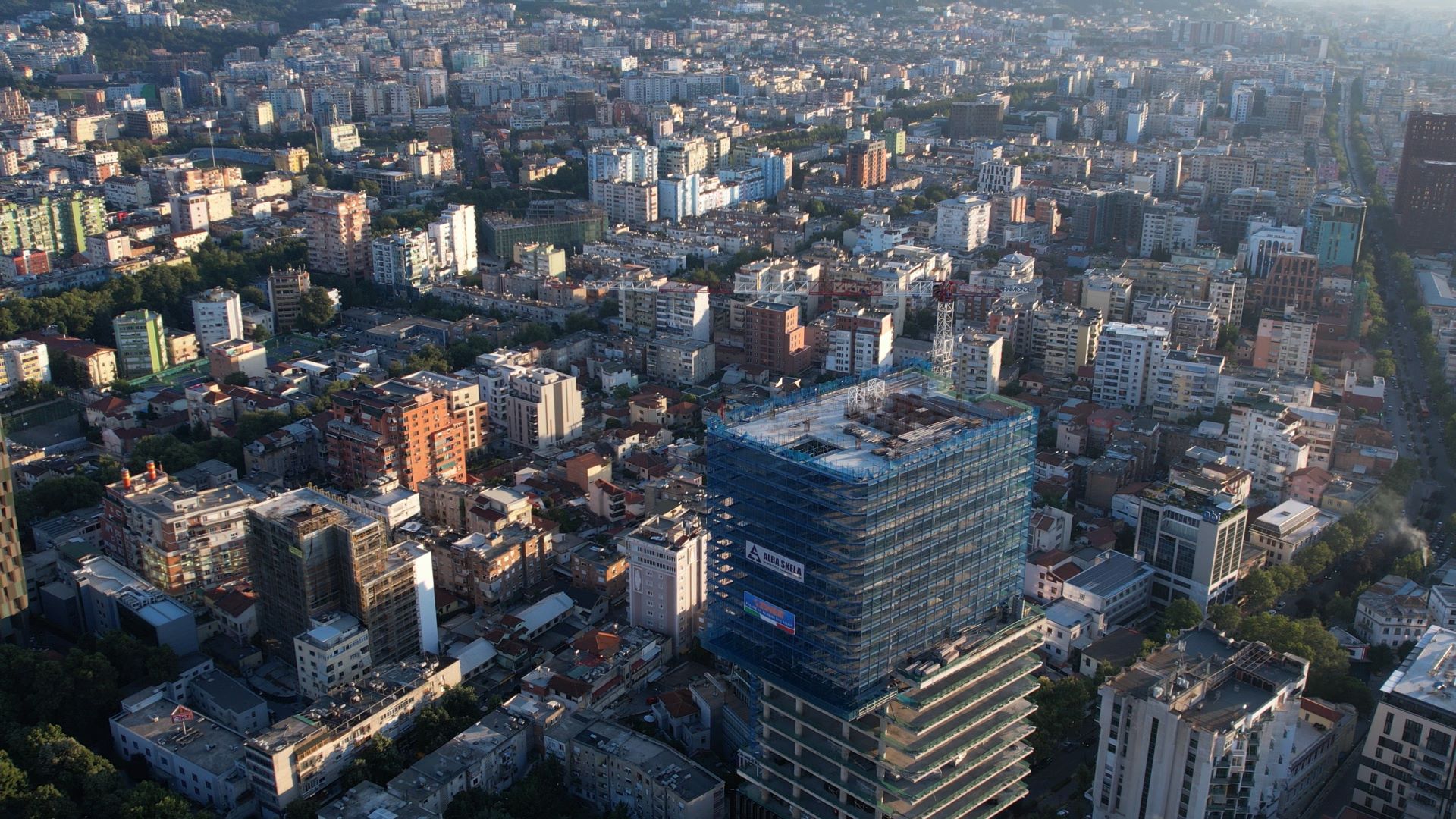 Qendra e Tiranës e fotografuar me dron | Foto: Xhemali Moku/BIRN