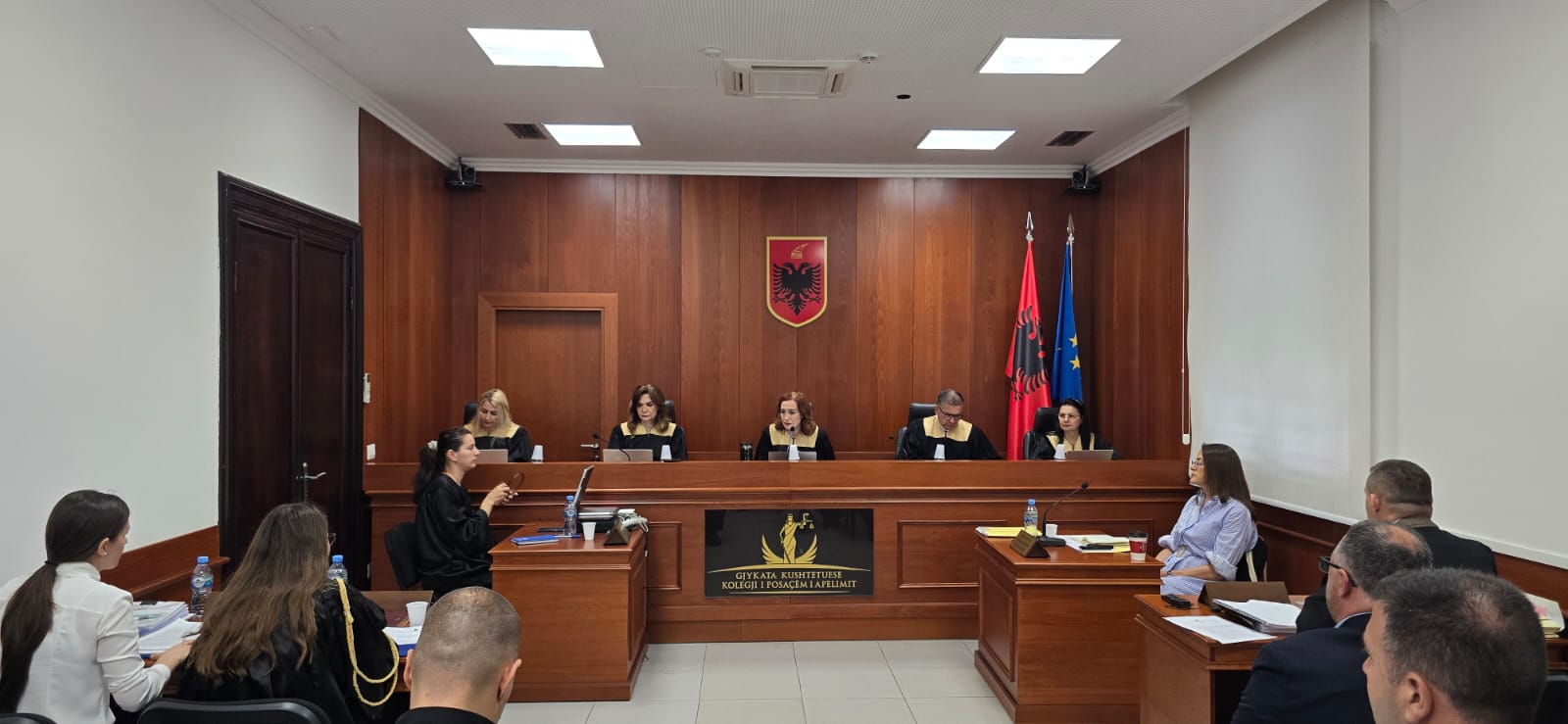 Kolegji i Posaçëm i Apelimit në seancën e prokurores Armida Hamiti. Foto: Vladimir Karaj. 