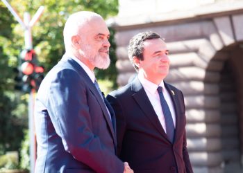 edi rama dhe albin kurti gjate samitit te procesit te berlinit ne tirane. foto nensi bogdani