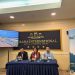 aleksandër trajçe, annette spanenberg dhe zydjon vorpsi gjatë konferencës për shtyp të ppnea dhe euronatur. foto nensi bogdani