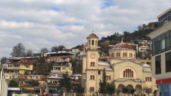 Peizazhi i qytetit të Beratit i mbuluar nga dëbora. 12 janar 2017. Foto: Eriola Azizolli.