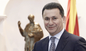 Kryeministri i Maqedonisë Nikola Gruevski fotografuar më 9 shtator 2014. (AP Photo/Boris Grdanoski) 