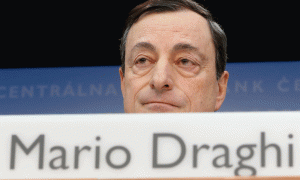 Presidenti i BQE Mario Draghi. (AP Photo/Michael Probst)
