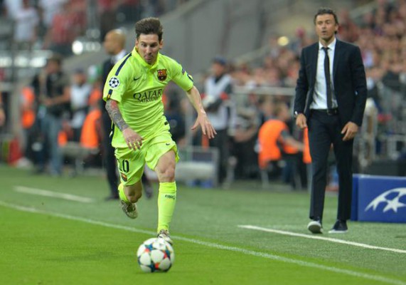 Lionel Messi gjatë ndeshjes në Champions League. (AP Photo/Kerstin Joensson)