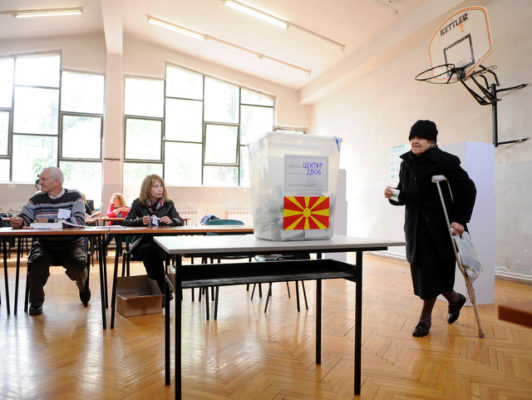 Zgjedhjet e vitit 2014 në Maqedoni. Foto: (AP Photo/Boris Grdanoski)