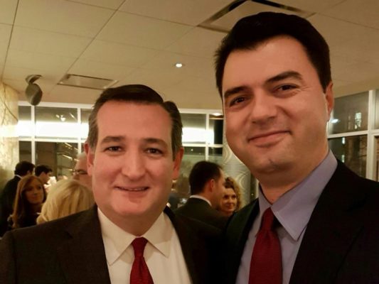 Lulzim Basha i fotografuar me senatorin Ted Cruz me 18 janar në Uashington | Foto nga Facebook