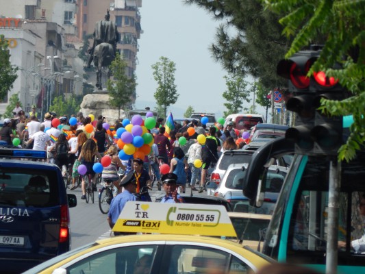 Parada e komunitetit LGBT, 17 maj 2015, Tiranë. Foto: Mira Leka.