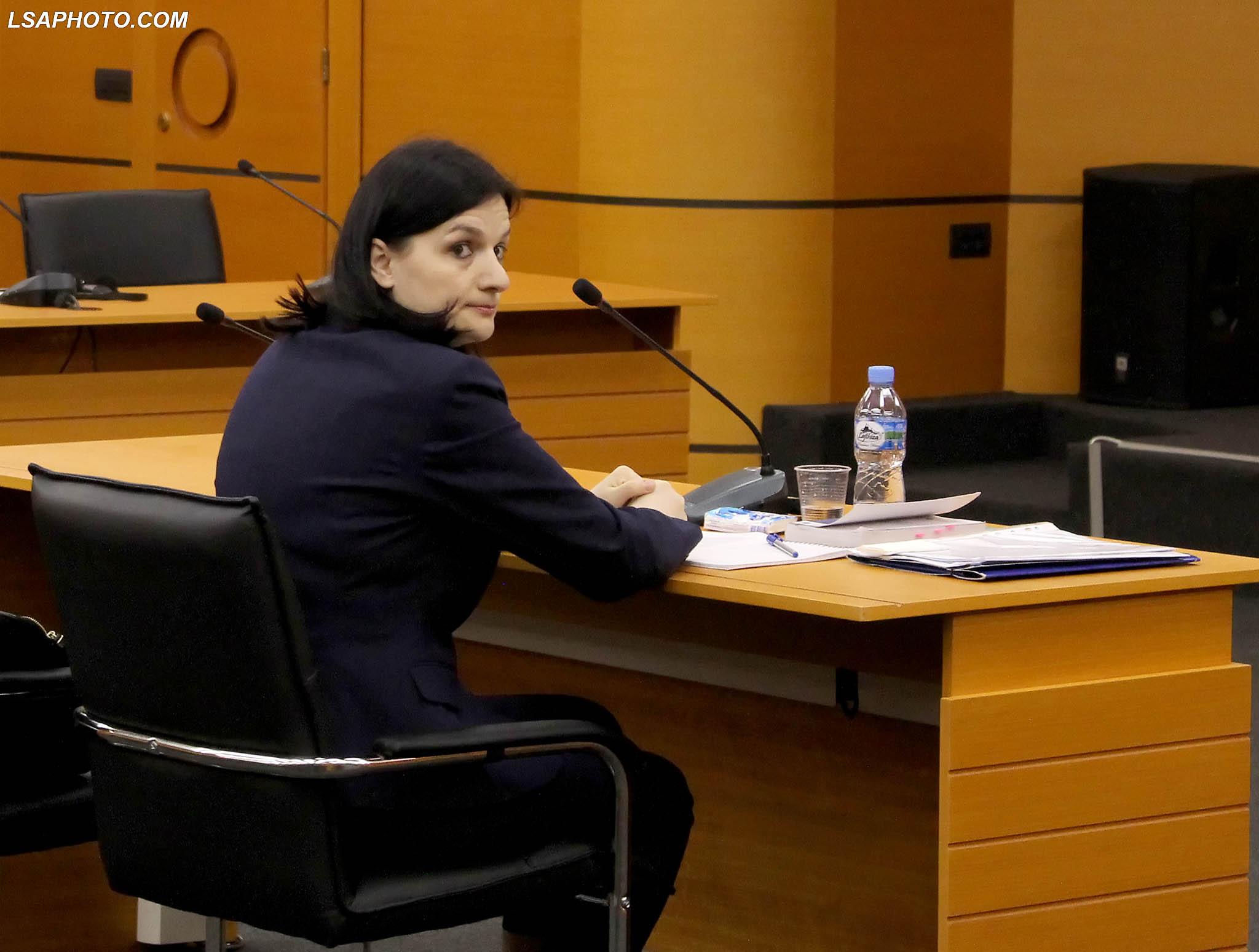 Gjyqtarja e Gjykatës së Krimeve të Rënda, Daniela Shirka gjatë seancës dëgjimore në KPK. Foto: LSA 