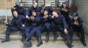 Kadetët e forcave policore të Serbisë në një foto të publikuar në median sociale.