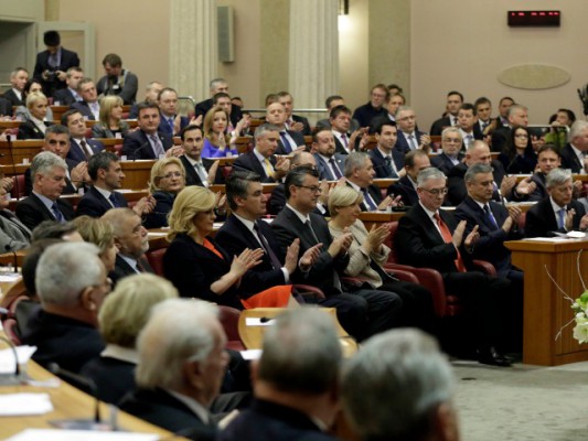 Parlamenti Kroat në një seancë parlamentare. Foto: BETAPHOTO/HINA/Denis CERIC/MO.