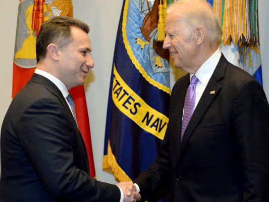 Gruevski dhe Biden në Uashington. Foto: MIA.
