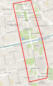 Harta e rrugëve ku do të bllokohet qarkullimi. Burimi: Policia e Shtetit