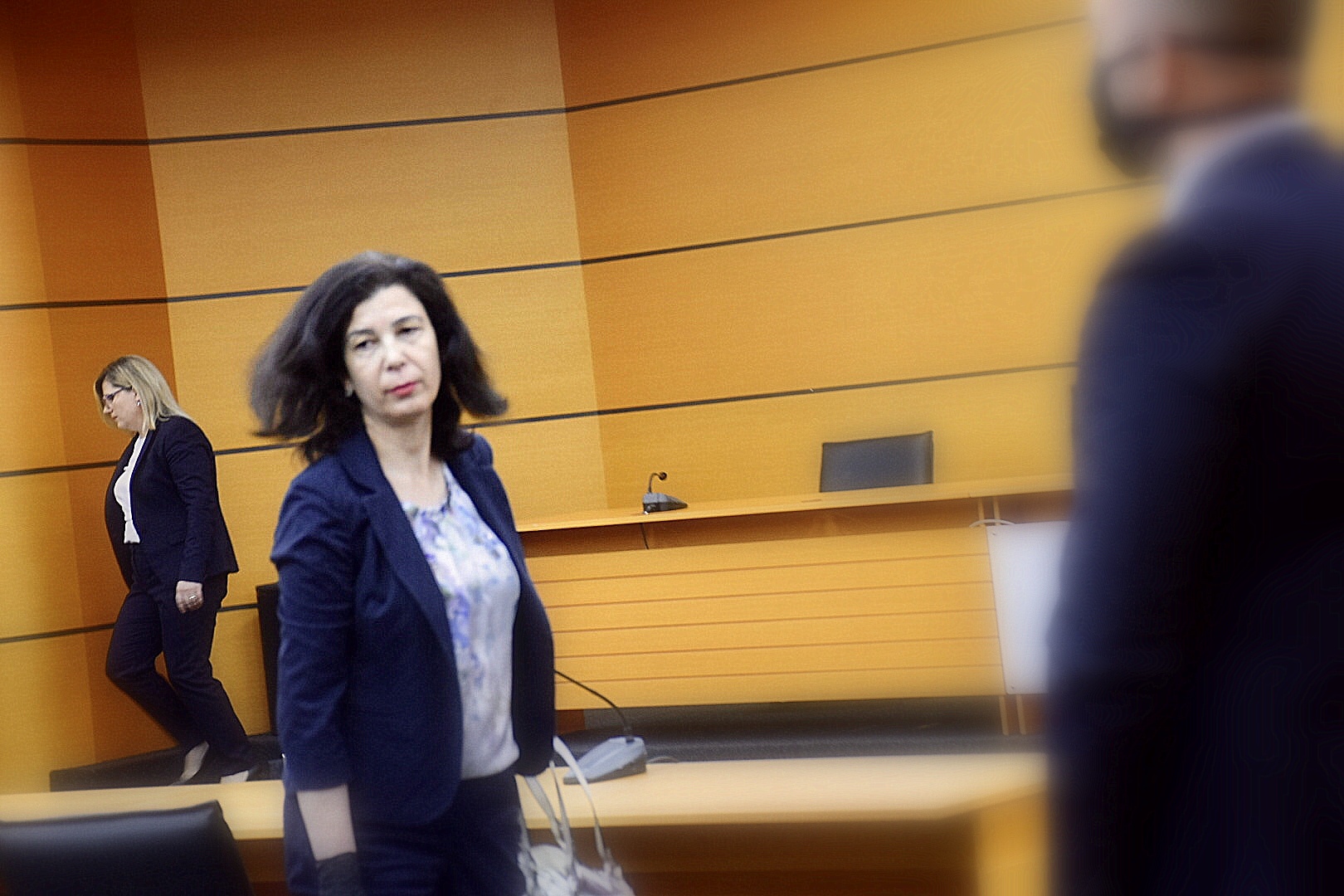 Gjyqtarja e Gjykatës së Apelit të Tiranës Elona Toro, pas vendimit të KPK. Foto:Vladimir Karaj BIRN