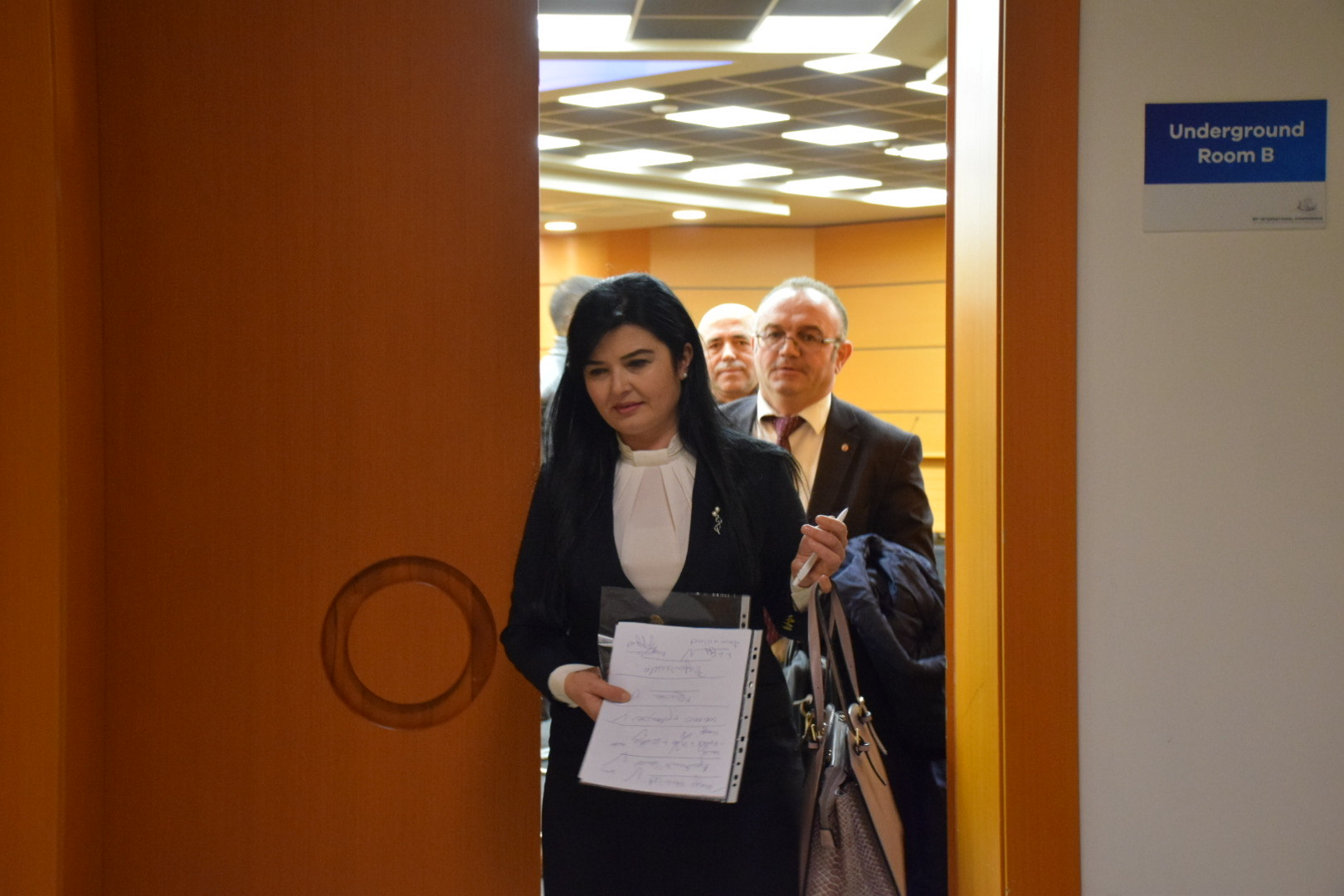 Gjytarja e Gjykatës së Posaçme Miliana Muça pas seancës në KPK. Foto:BIRN
