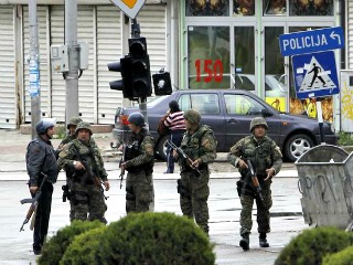 Trupat maqedonase në Kumanovë. Foto: Boris Grdanoski / AP.
