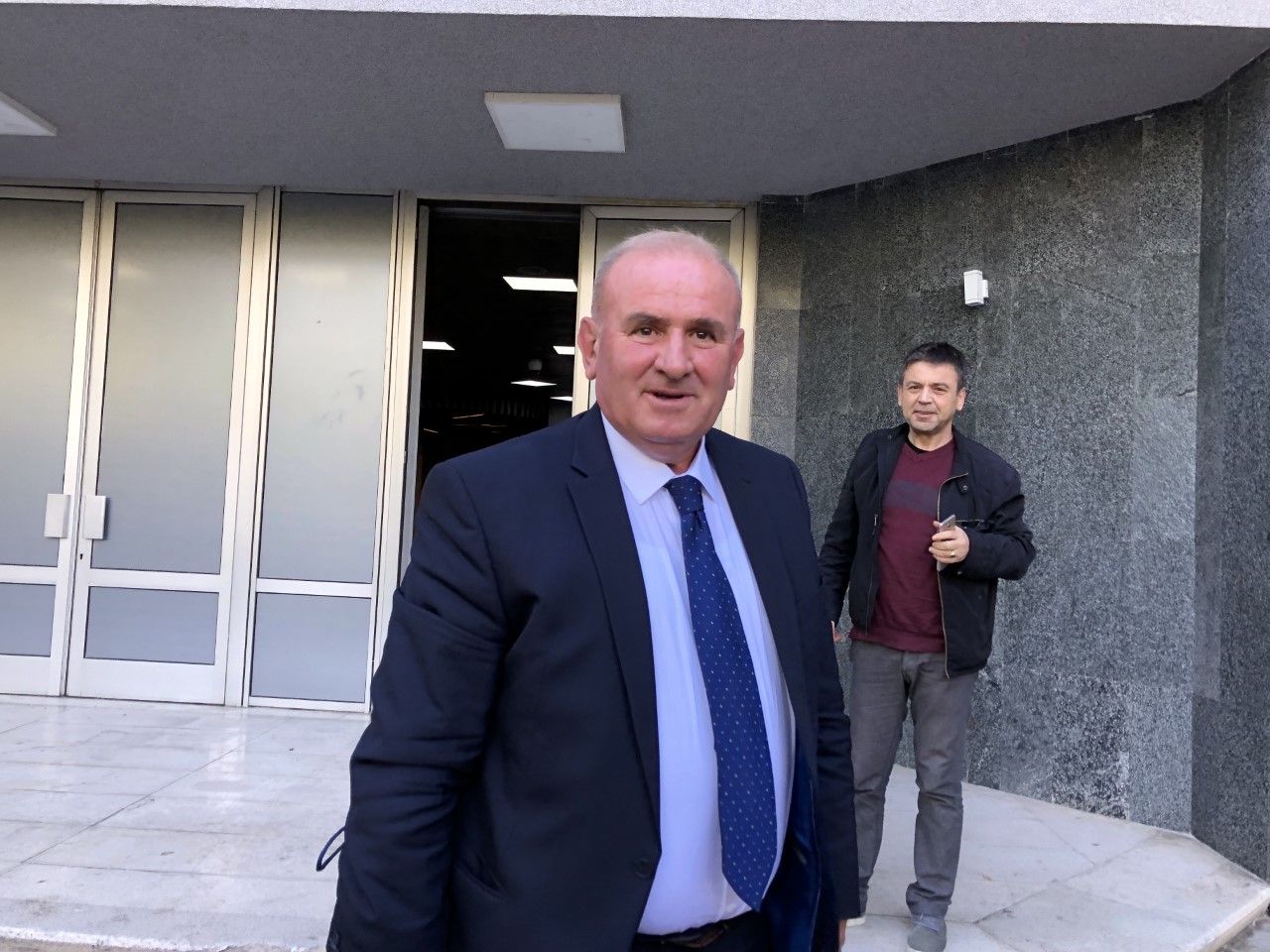Gjyqtari i Apelit të Vlorës, Nazmi Troka pas sancës në KPK. Foto: Edmond Hoxhaj. 