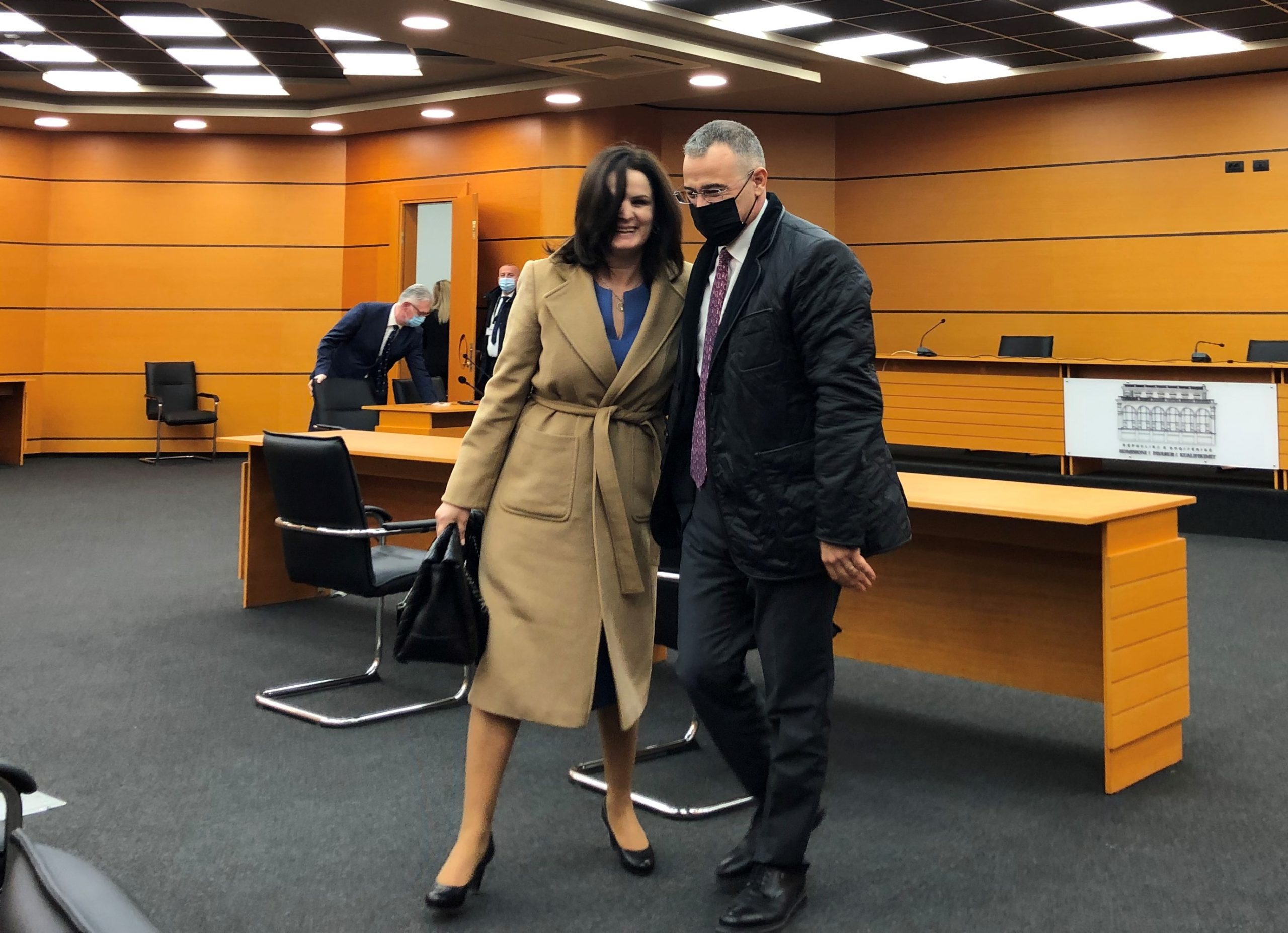 Prokurori Drini Pali dhe avokatja Antoneta Sevdari në KPK | Foto : Edmond Hoxhaj