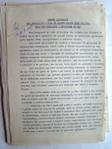 Raporti mbi "rezultatet e para në luftën kundër fesë" që Sekretari për Edukimin Hysni Kapo i dërgonte Komitetit Qendror më 1967. Foto e mundësuar nga Admirina Peci.