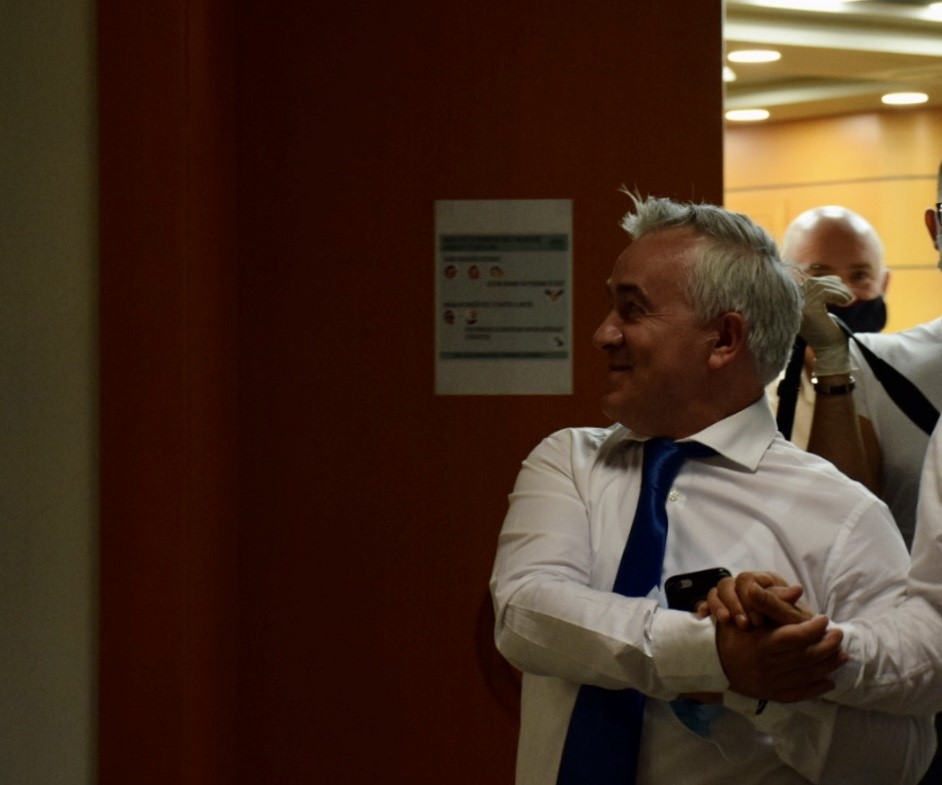 Gjyqtari Selim Kryeziu pas seancës dëgjimore me KPK. Foto: Vladimir Karaj 