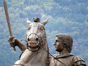 Statuja e Aleksandrit të Madh në Shkup. Foto: Sinisa Jakov Marusic