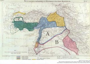 Harta e marrëveshjes Sykes - Picot 1916. Foto kortezi: Paolo Porsia/Flickr