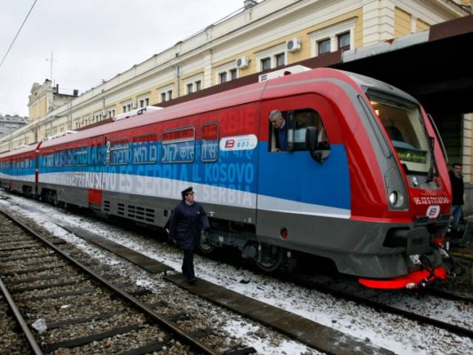 Treni serb që shkaktoi mosmarrëveshjen e fundit me Kosovë. Foto: Beta.