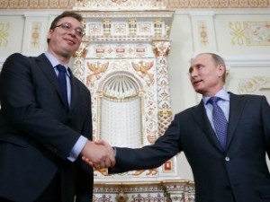 Vucic dhe Putin u takuan në Moskë në korrik. | Foto: Max Shipenkov/AP