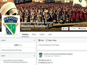 Faqja në Facebook që po nxit krijimin e Ushtrisë së Sanxhakut  për të mbrojtur myslimanët
