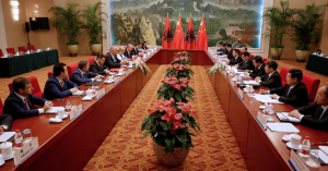 Kryeministri Edi Rama gjatë takimeve në Kinë. Foto: kryeministria.al