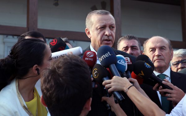 Presidenti Recep Tayyip Erdogan Foto: (Murat Cetinmuhurdar/ Presidential Press Service via AP)