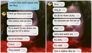 Mesazhet e shkëmbyera nga gruaja e Ervin Hasanajt dhe motrës së tij. 