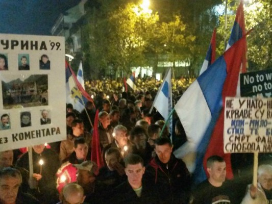 Valë protestash në Malin e Zi për të mos u anëtarësuar në NATO. Foto: BIRN