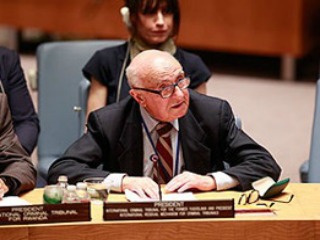 Theodor Meron i drejtohet Këshillit të Sigurimit: |Foto: ICTY