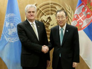 Tomislav Nikoliç dhe Ban Ki-moon. Foto nga BETA